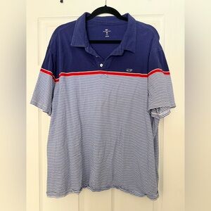 Vineyard Vines for Target Men's Blue Striped Polo Shirt XXL